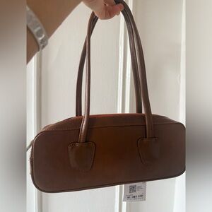 Elegant Brown Leather Shoulder Bag